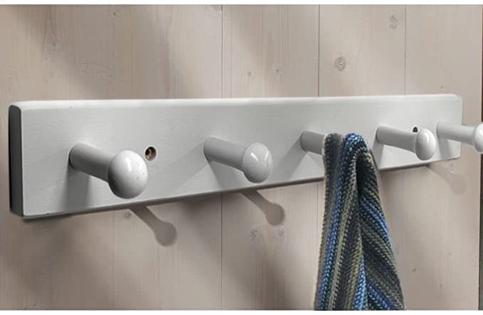 Coat Hooks Wooden Peg Rack for Play Room Wall Mounted Coat Rack Hangers for Coats, Jackets, Hoodies, Bath Towels & Robes - Wall Coat Hooks for Nursery Room Bedroom Bathroom