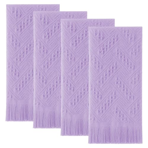HunnmingRe 23 Pack Boho Hand Towel for Kitchen,Light Purple | 14x30 Inch, 100% Turkish Cotton, Summer Boho Decorative ,Towel Waffle ,Farmhouse Decor ,Absorbent Soft ,Guest Gift - color: Light Purple