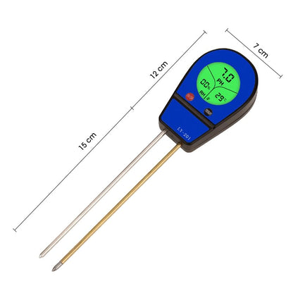 3-in-1 Digital Soil Tester, High Precision Soil pH Meter with LED Backlight, Soil Moisture & Temperature Detector, Fast Reading Soil Test Meter for Indoor Outdoor Garden Lawn Farm Plant Care