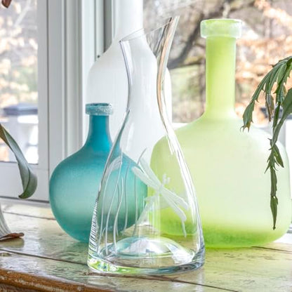 Rolf Glass Dragonfly 37.25oz Wine Carafe | Lead-Free Diamond-Engraved Glassware | Elegant Wine Decanter For Any Occasion - color: Carafe