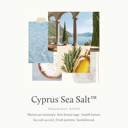 Thymes Petite Reed Diffuser Set – Includes Rattan Wood Sticks, Fragrance Oil, & Glass Bottle – Home Fragrance Oil Diffuser – Luxury Home Decor – Guest Bathroom Essentials (Cyprus Sea Salt, 4 fl oz)