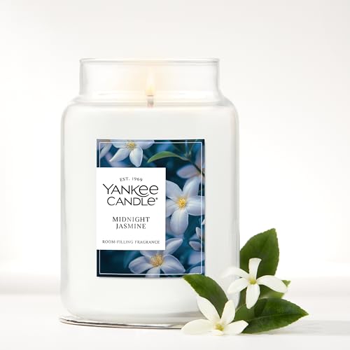 Yankee Candle Midnight Jasmine Scented Candle, 22oz Large Jar with up to 150 Hour Burn Time, Giftable - color: Midnight Jasmine, size: Large Jar