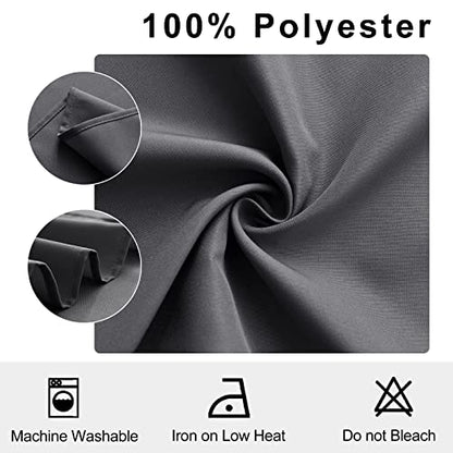 Cloth Napkins Set of 6, 18 x 18 Inch, Washable Grey Dinner Napkins with Hemmed Edges for Restaurant, Wedding and Holiday - color: Dark Grey, size: 18" x 18" (Set of 6)