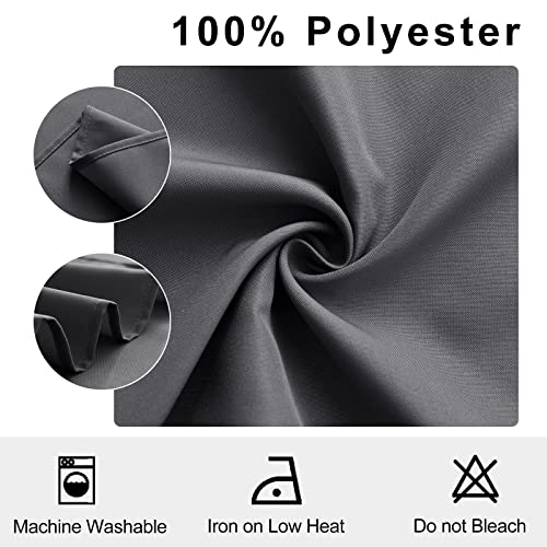 Cloth Napkins Set of 6, 20 x 20 Inch, Washable Grey Dinner Napkins with Hemmed Edges for Restaurant, Wedding and Holiday - color: Dark Grey, size: 20" x 20" (Set of 6)
