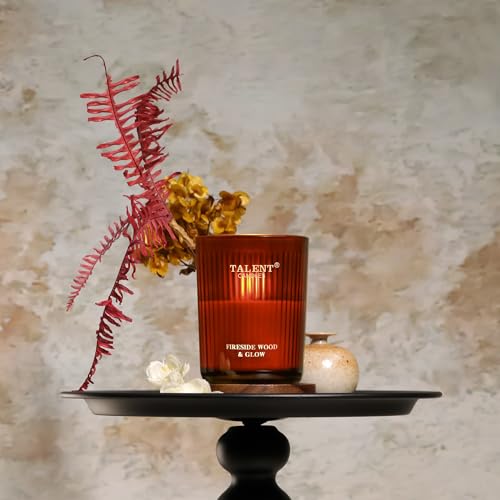 Jar Candles for Home Scented, Aromatherapy Candles Gifts for Women & Men, Natural Soy Candle, 8.4oz Traditional Style Fireside Wood & Glow - color: Fireside Wood & Glow