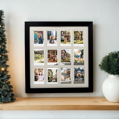 Polaroid Picture Frame Collage 2x3 Instax Mini Film-12 Openings - size: 13.85×12.6