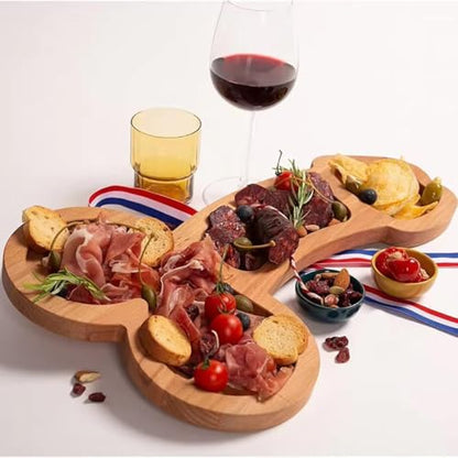 Bachelorette Party Serving Boards Funny Charcuterie Wood Tray 9.5 Inch | Wood Aperitif Board Wooden Cheese Platter for Bridal Shower Hen Party Housewarming Gag Table Topper Decor 3 Compartments - size: Wood