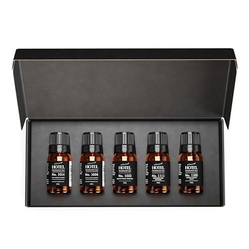 AirScent Hotel Diffuser Oil Gift Set - Buyers Best Picks 5 Pack - 10 mL | Fragrance Oil Sampler Set - Inspired by the Baccarat NYC, My Way and Capri Brezza and other Hotel Scent Samples