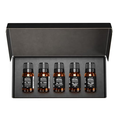AirScent Hotel Diffuser Oil Gift Set - Buyers Best Picks 5 Pack - 10 mL | Fragrance Oil Sampler Set - Inspired by the Baccarat NYC, My Way and Capri Brezza and other Hotel Scent Samples