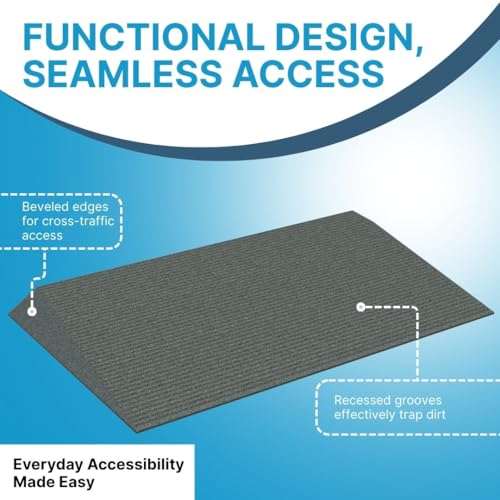 EZ-ACCESS Transitions Angled Entry MAT, Grey, 2.25-in - color: Grey, size: 2.25 Inches