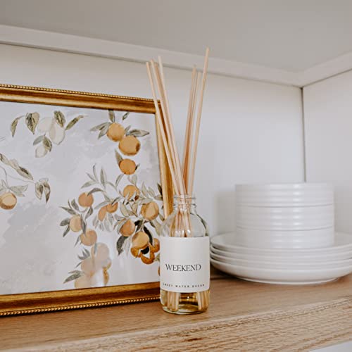 Sweet Water Decor Weekend Reed Diffuser Set for Home - Sage, Orange, Amber, Tonka Bean Scented Reed Diffusers - Air Freshener Lasts 4+ Months, Made in the USA - style: Weekend