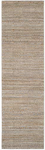 SAFAVIEH Cape Cod Collection Runner Rug - 2'3" x 8', Grey & Sand, Handmade Flat Weave Jute, Ideal for High Traffic Areas in Living Room, Bedroom (CAP412A) - size: 2'3" x 8' (Runner)