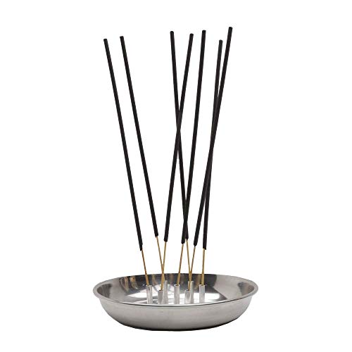 DBY Incense Stick Holder Plate Agarbatti Stand Stainless Steel Incense Holder with ash Catcher Plate (Pack of 1) Traditional Religious and Spiritual Use and Also for Ethnic Festival for Multipurpose