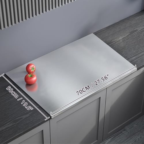 304 Stainless Steel Cutting Board – Stainless Steel Kitchen Chopping Boards Non-Slip, Dishwasher Safe – Ideal for Meat, Vegetables, Fruits, Bread & Baking – Commercial & Home Use (27.5 * 19.6in) - size: 27.5"L x 19.6"W