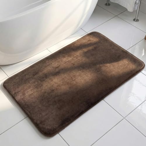Muddy Mat® Memory Foam Bath Mat – Velvet Soft Non Slip Bathroom Rugs, Thick Absorbent Bath Rugs, Washable Bath Mat for Bathroom Floor and Shower, Brown 2ft x 3ft - color: Chocolate Brown, size: 2' x 3' (Rectangular)
