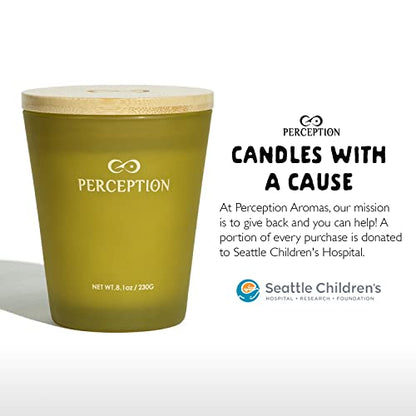 PERCEPTION AROMAS Luxury Scented Candle | Bamboo Jasmine | Hand Poured Soy Wax Candle with Gift Box | Elegant Fragrances | 50 Hour Burn Time (8.1 oz) - color: Bamboo Jasmine