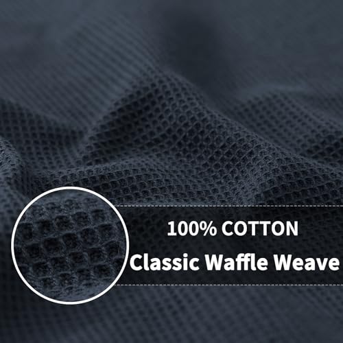 Homaxy 100% Cotton Waffle Weave Kitchen Towels, 4 Pack | Soft and Absorbent Dish Towels, 16 x 26 Inches Quick Dry Hand Towels, Beige/Dark Grey/Brown - color: Beige/Dark Grey/Brown/Light Grey, size: 16 x 26 - 4 Pack