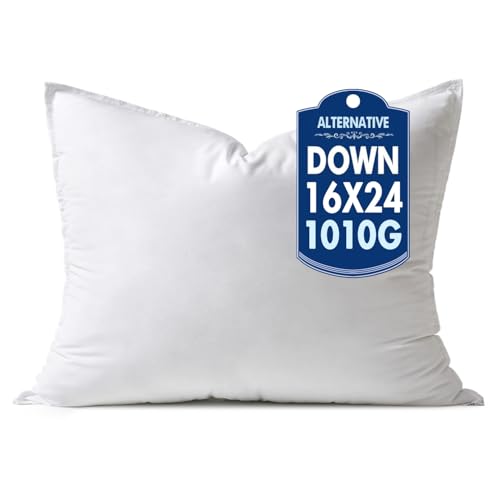 MIULEE 16x24 Inch Synthetic Down Alternative Pillow Insert | Decorative Throw Pillow 16 x 24 Inch Body Bed Sleeping Ultra Soft Fluffy Form for Sofa Couch Bed - size: 16x24Inch (pack of 1)