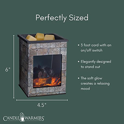 Candle Warmers ETC. Illumination Fragrance Warmer- Light-Up Warmer for Warming Scented Candle Wax Melts and Tarts or to Freshen Room, Grey Hearthstone - size: Hearthstone