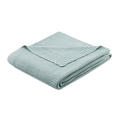 INK+IVY Bree Knit Throw Blanket for Bed, Sofa, and Couch, Lightweight, Breathable, Soft & Cozy Summer Blanket, Throw (50 in x 60 in), Aqua - color: Aqua, size: Throw (50 in x 60 in)