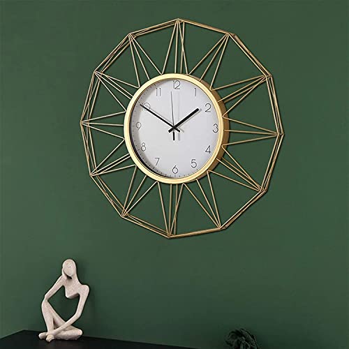 Wall Clocks Iron Wall Clock Metal Wall Decorative Centerpiece Weddings Home Office for Living Room Kitchen Bedroom Wall Decoration