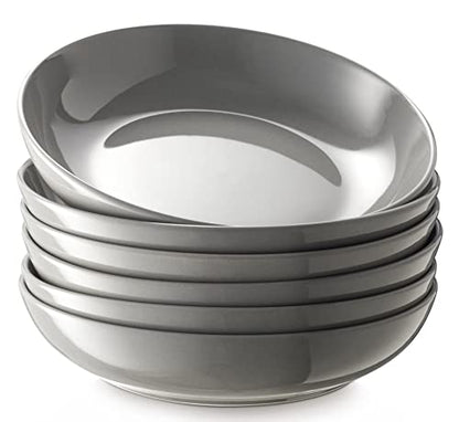 Y YHY Pasta Bowls 30oz, Large Grey Salad Serving Bowls - color: Gray, size: 30 oz