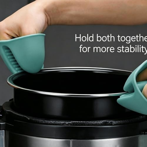 Silicone Baking Oven Mitts & air Fryer Rubber heatproof Gloves, Fit for Steamer, bakeware, Grill & Outdoor BBQ, 1 Pair
