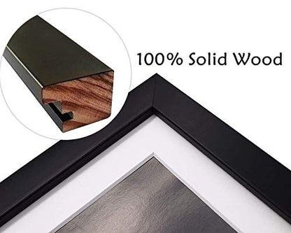 Golden State Art 9-Openings 4x6 Wood Collage Picture Frame Black | Fits Nine 4x6 Photos, White Mat, Photo, Art,13.6x19.7 Poster or Print Display, Tempered Glass,1 Pack - color: Black, size: 1 Pack