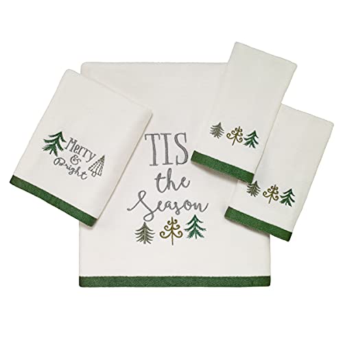 Avanti Linens - Hand Towel, Soft & Absorbent Cotton Velour, Holiday Bathroom Decor (Christmas Trees Collection) - size: Hand Towel