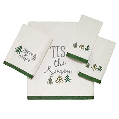 Avanti Linens - Hand Towel, Soft & Absorbent Cotton Velour, Holiday Bathroom Decor (Christmas Trees Collection) - size: Hand Towel