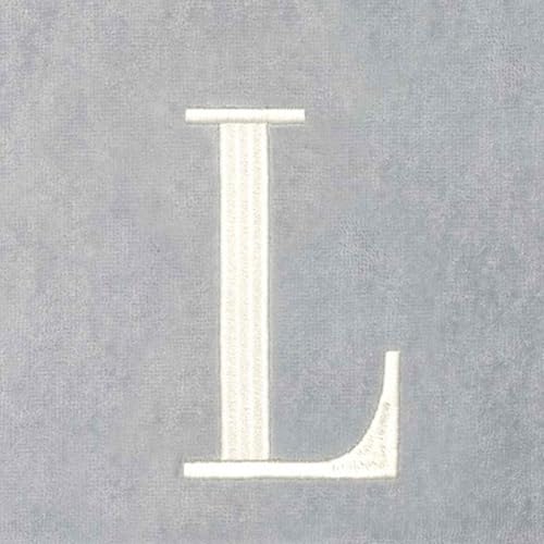 Avanti Linens - Towel Set, Soft & Absorbent Cotton, Embroidered Bathroom Decor, Set of 5 (Monogram Collection, Initial L) - style: L