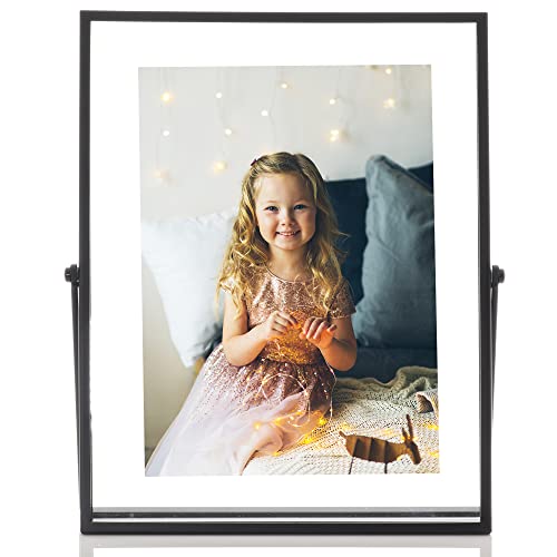 Lawrence Frames Metal Easel Float Picture Frame, 5x7, Black - color: Black, size: 5x7