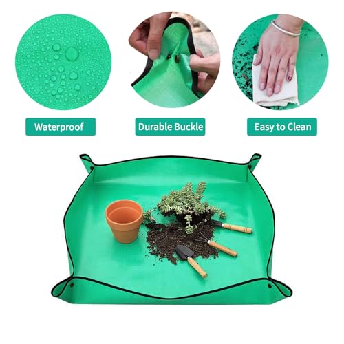 FANTIAN Potting Mat for Indoor Plant Transplanting, 29.5" X29.5" Waterproof Repotting Mat, Foldable Soil Change Mat Gardening Planting Mat - Gifts for Plant Lovers - size: 29.5" X 29.5"