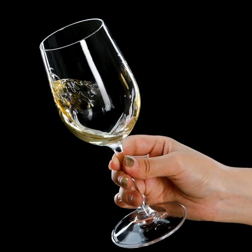 Red Wine Glasses Set of 4, 11oz, Premium Crystal Wine Glasses Hand Blown, Unique Birthday Gift or Wedding Anniversary