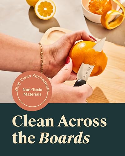 Caraway 10 x 7" Small Wood Cutting Board | Double Sided Wood Cutting Board, Made From FSC-Certified Birch Wood, Food-Safe Mineral Oil and Wax Finish - size: 10"L x 7"W