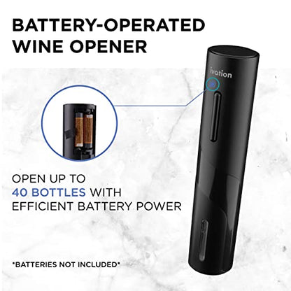 Ivation 7-Piece Wine Gift Set, Electric Opener, Aerator Pourer, Pump, Stand | Ideal for dinner parties, tastings, and everyday entertaining at home; keeps every accessory in one place.