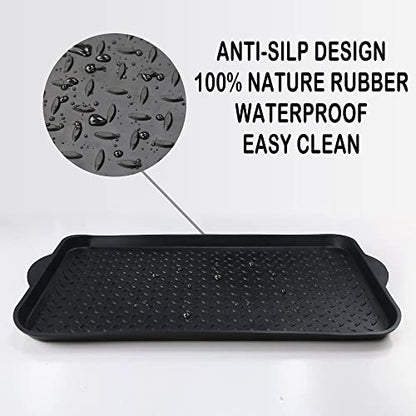 1 Pack Rubber Small Boot Tray for Entryway,Boot Mat,Shoe Tray,Shoe Mat for Indoor and Outdoor Use, 27.95"x 15.74" (Pack of 1) - size: 29.5" x 15.7" x 1.2"