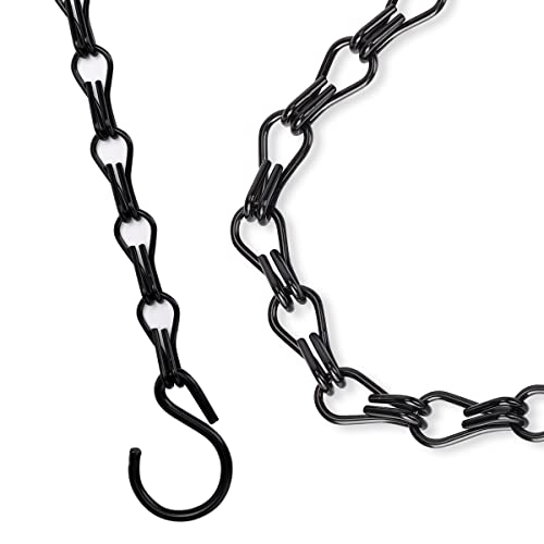 Heybe 20 Inch Hanging Basket Chain, 4 Point Hanging Chains with Hooks for Pot Planters Bird Feeders Lantern Lamp,Extended Hangers for Hanging Badkeys(20Inch, 4 Point) - size: 20 inches, style: 4 point