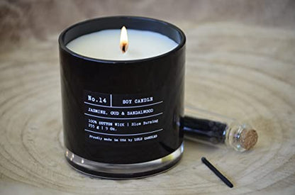 Lulu Candles | Jasmine, Oud & Sandalwood | Luxury Scented Soy Jar Candle | Hand Poured in The USA | Highly Scented & Long Lasting (9 Oz. 2 Pack) - size: 9 Oz. 2 Pack