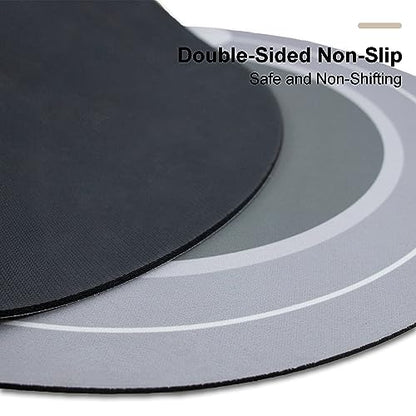 Rubber Bath mats Quick-Drying Non-Slip Bathroom mat Super Absorbent Bath mat Instant Dry Bath mat, Bathroom Rug in Front of The Kitchen Sink, Shower Room, Bathtub, Oval(Dark Grey+17x47in) - color: Dark Grey, size: 17x47in