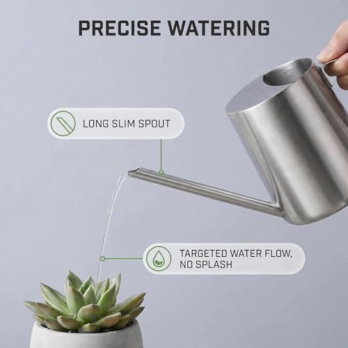 IMEEA Watering Can 18/8 Stainless Steel 20oz Long Spout for Indoor Plants