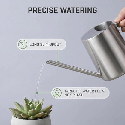 IMEEA Watering Can 18/8 Stainless Steel 20oz Long Spout for Indoor Plants