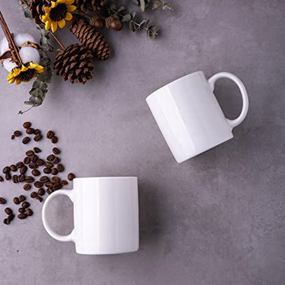 GBhome White Coffee Mugs Set of 12, 12 oz Ceramic Coffee Cups | Classic COffee Mugs for Home,Office&Restaurant,Tea/Espresso/Cappuccino. Dishwasher&Microwave Safe - color: Off White 1, size: 12 oz (12 Piece Set)