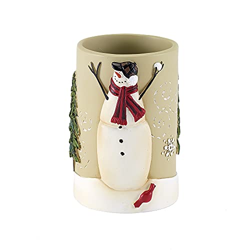 Avanti Linens - Tumbler, Resin Countertop Accessories, Christmas Decorations (Snowmen Gathering Collection) - size: 10 Ounces
