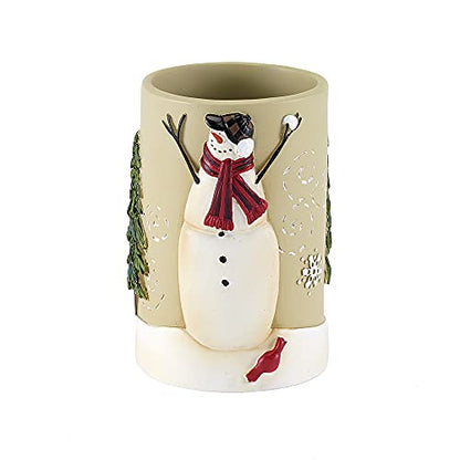 Avanti Linens - Tumbler, Resin Countertop Accessories, Christmas Decorations (Snowmen Gathering Collection) - size: 10 Ounces