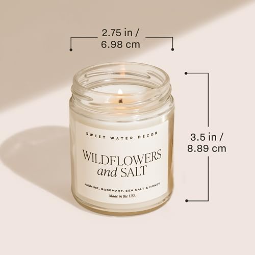 Sweet Water Decor Cashmere and Vanilla Patterned Candle – Soy Candles with Coconut, Bourbon Vanilla, Cashmere, Sandalwood, Musk – 40 Hour Burn – 9oz Clear Glass Jar – Luxury Spring Candle - style: Cashmere and Vanilla