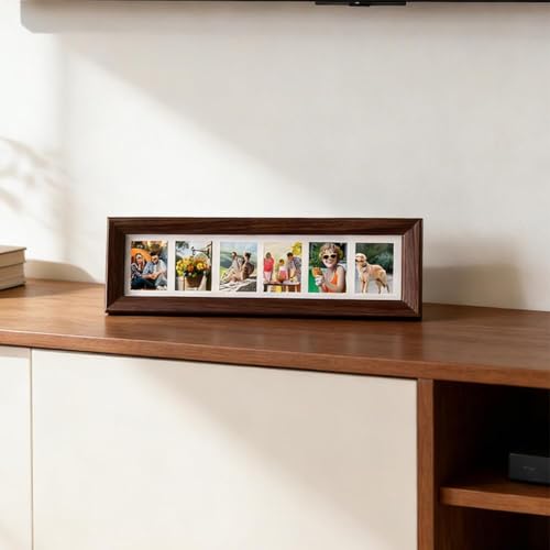 4x12 Wood Picture Frames, Long Rectangle Picture Frame for Wall,Mini Collage Pictures Frames for Wall and Tabletop Display,Graduate Gift Collage Frame - color: A