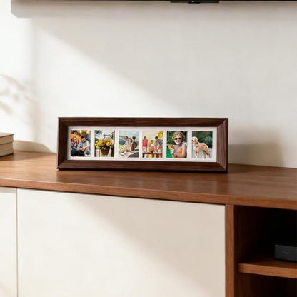 4x12 Wood Picture Frames, Long Rectangle Picture Frame for Wall,Mini Collage Pictures Frames for Wall and Tabletop Display,Graduate Gift Collage Frame - color: A