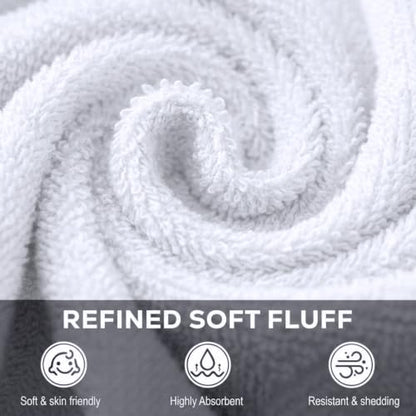 Utopia Towels 24 Pack Cotton Washcloths Set, 100% Ring Spun Cotton, Premium Quality Flannel Face Cloths, Highly Absorbent and Soft Feel Fingertip Towels, White | Premium 100% Ring Spun Cotton Face Cloths - Highly Absorbent, Fast Drying Soft Feel Fingertip