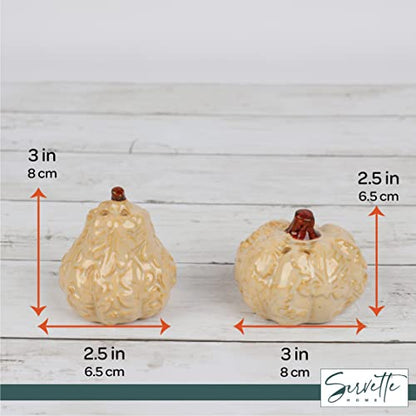 Porcelain Harvest Salt and Pepper Shakers- White - color: White Squash